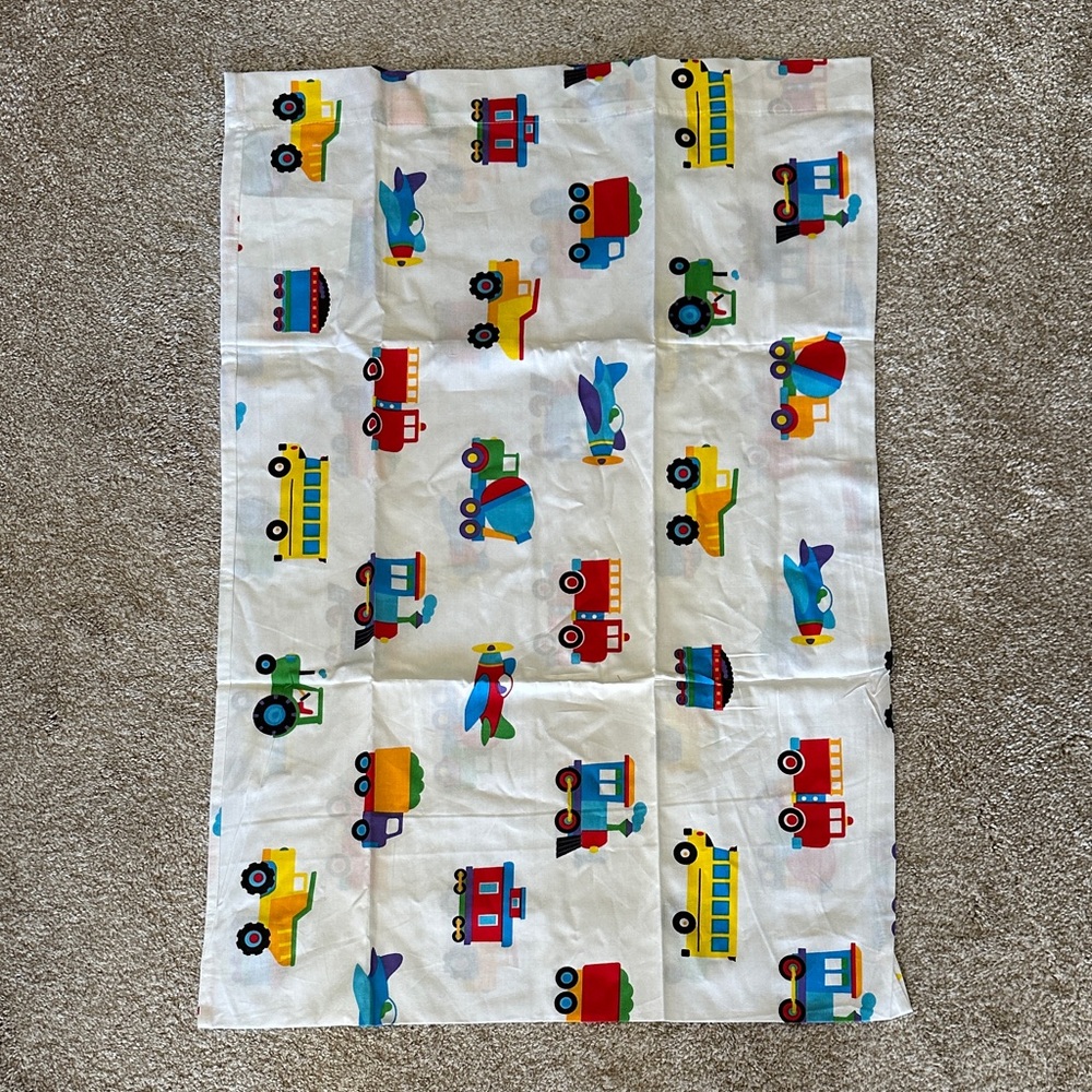 Wildkin Train, Planes, and Trucks Pillowcase